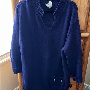 Coldwater Creek Women's V-Neck Sweater in purple